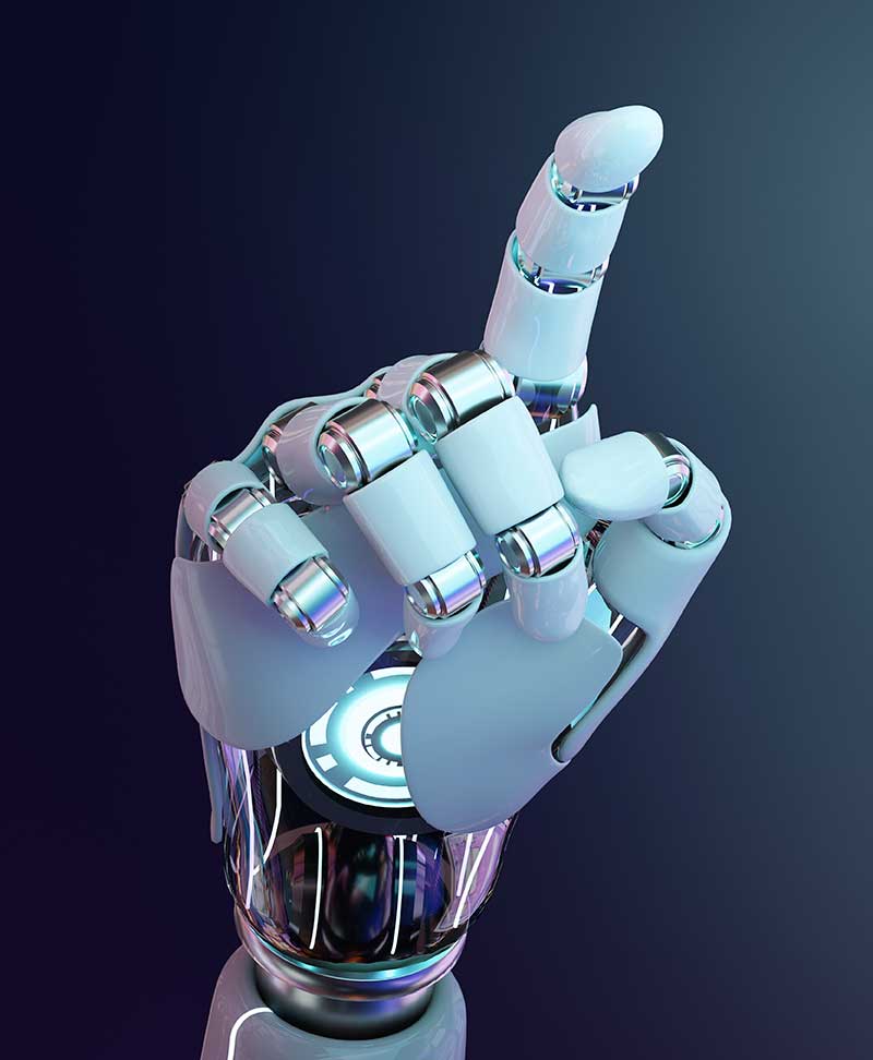 AI Robot Hand Pointing