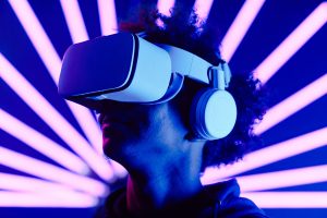 Man Wearing VR Headset